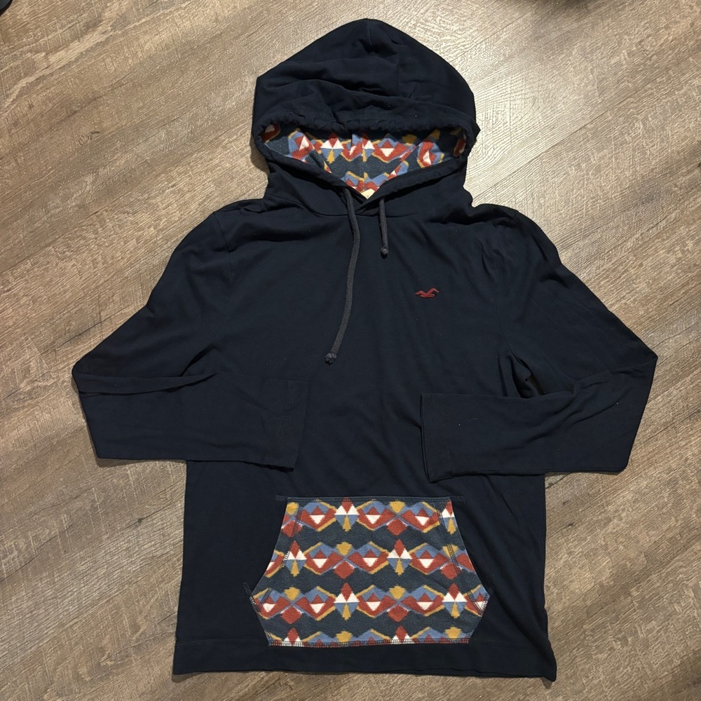 Hollister Navy Lightweight Hoodie
